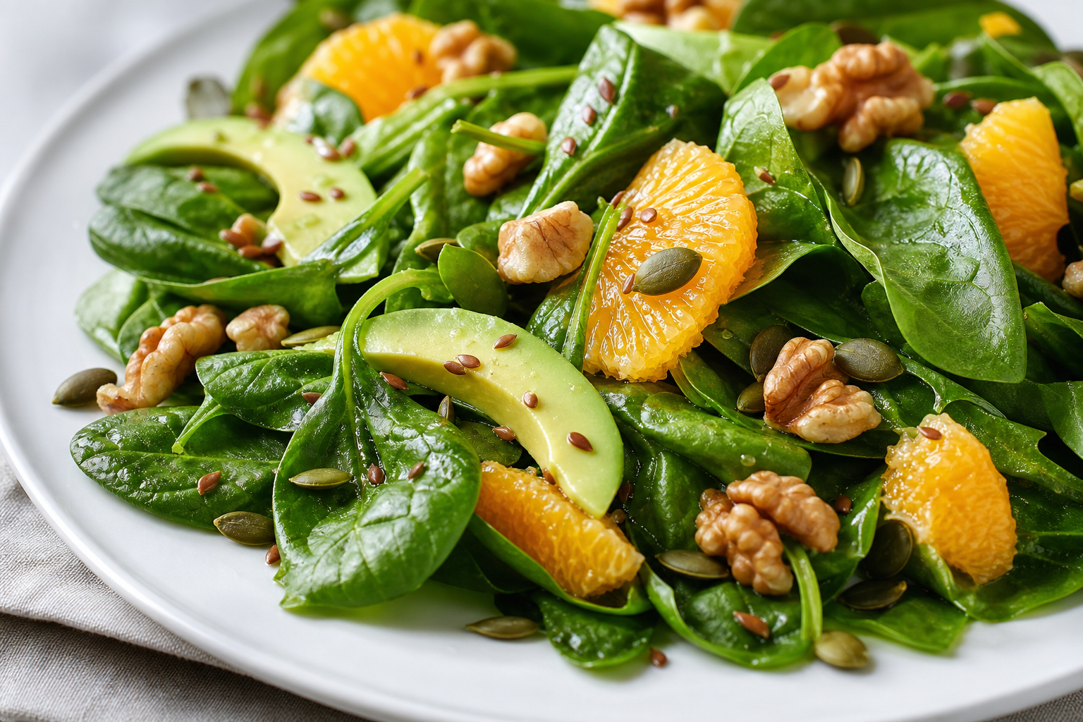 Citrus, Walnut & Spinach Salad