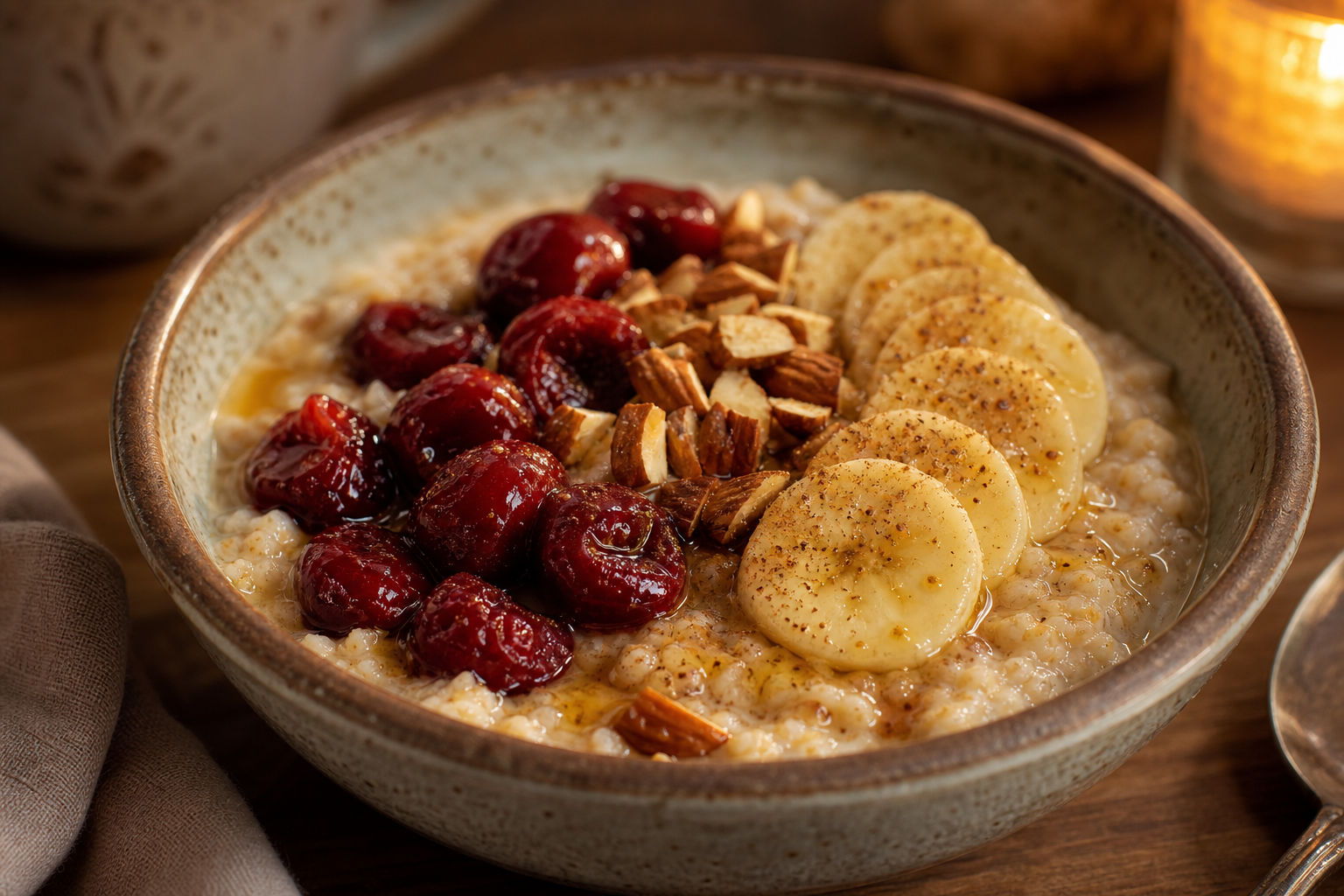 Warm Tart Cherry & Oat Bedtime Bowl